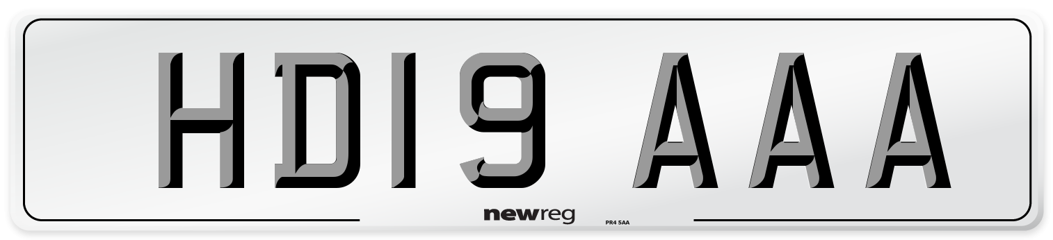 HD19 AAA Number Plate from New Reg